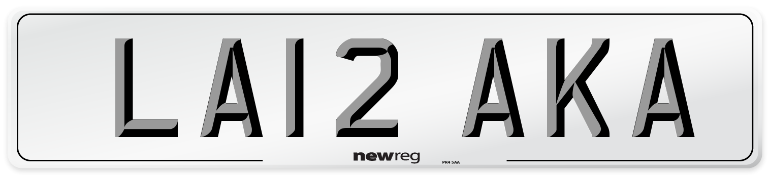 LA12 AKA Number Plate from New Reg
